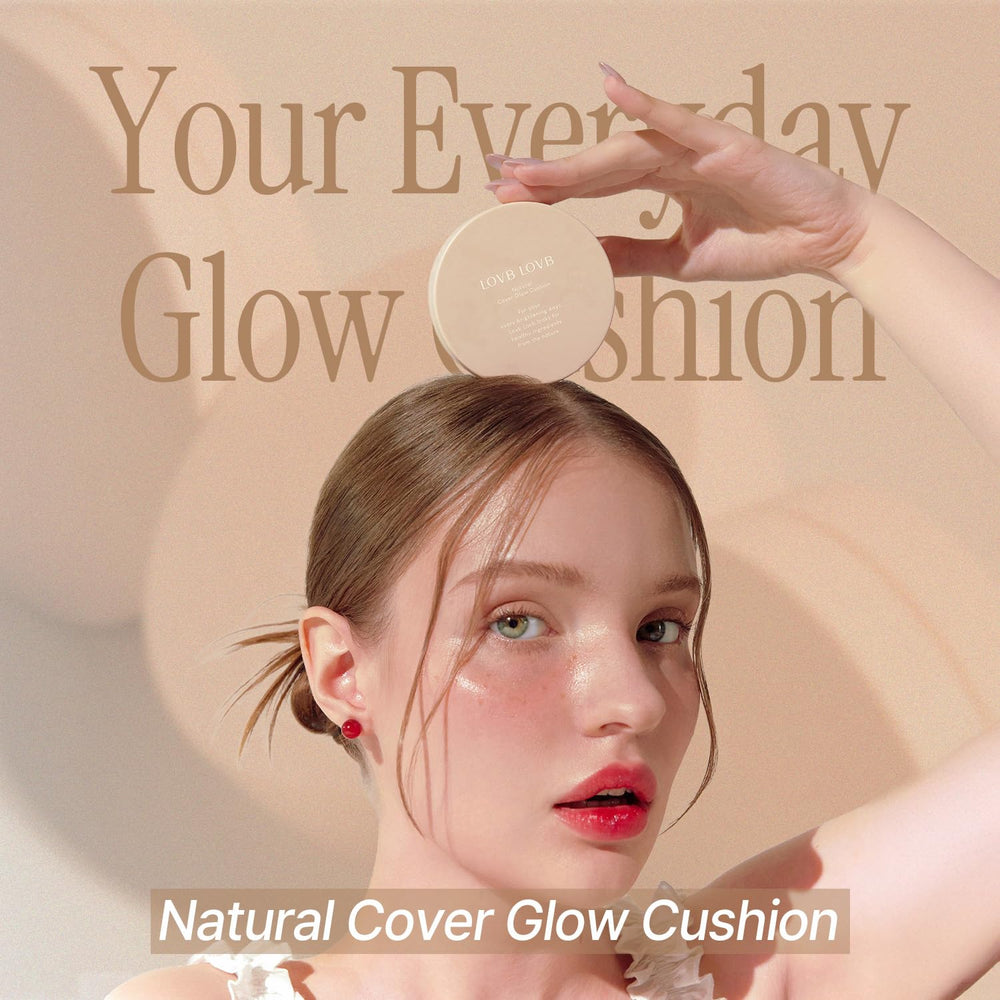 LOVB cushion foundation packaging closeup highlighting portable design