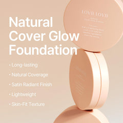 LOVB satin finish glow on skin showing smooth texture.