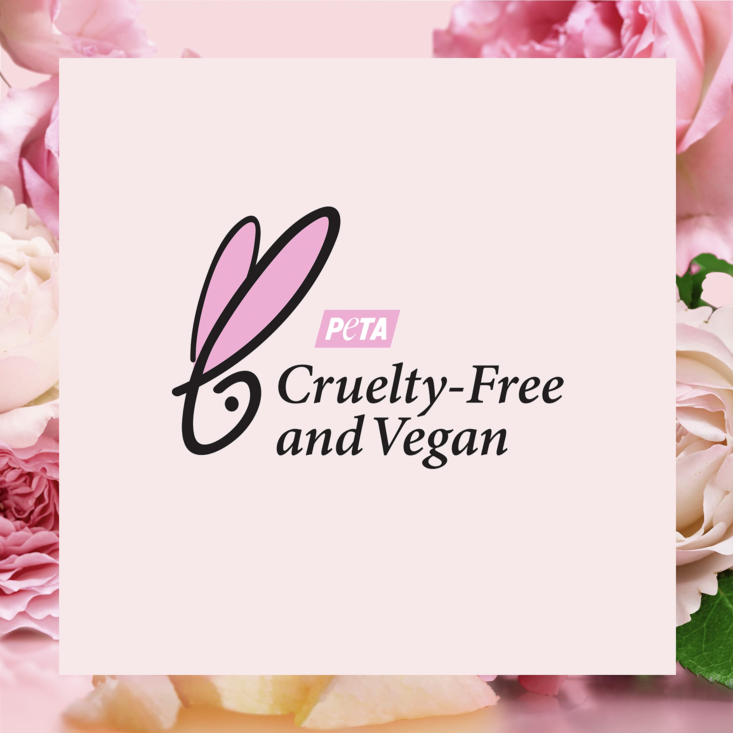 Love Beauty and Planet Blooming Color Shampoo surrounded by Bulgarian rose petals