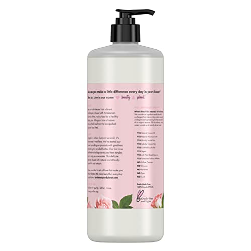 Love Beauty and Planet Blooming Color Shampoo rose petals close-up, floral scent to refresh your routine