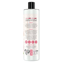 Love Beauty and Planet bottle highlights naturally derived formula for daily use.