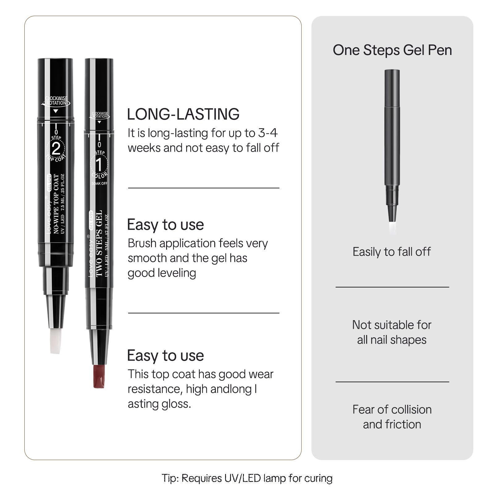 Love Easy durable formula resistant to chips for weeks of wear.