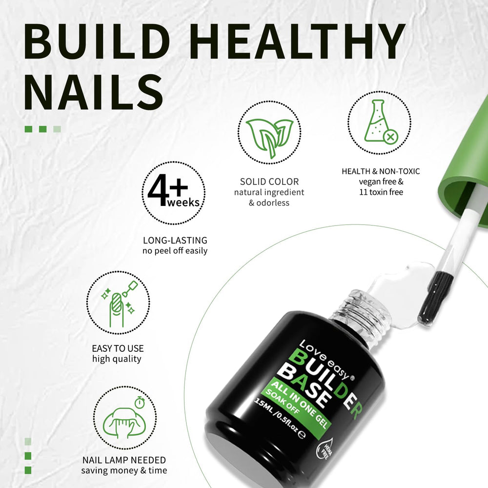 Love Easy self-leveling gel creates a smooth, even surface.