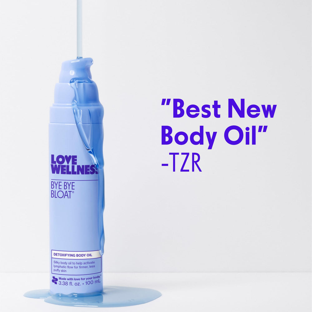 Bye Bye Bloat oil massaged onto arm for a smooth finish.