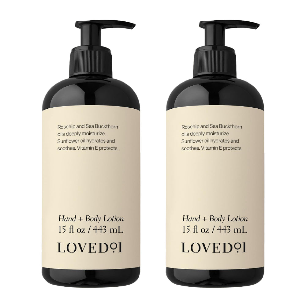 Loved01 Hand & Body Lotion with rosehip and seabuckthorn oils for hydrated skin