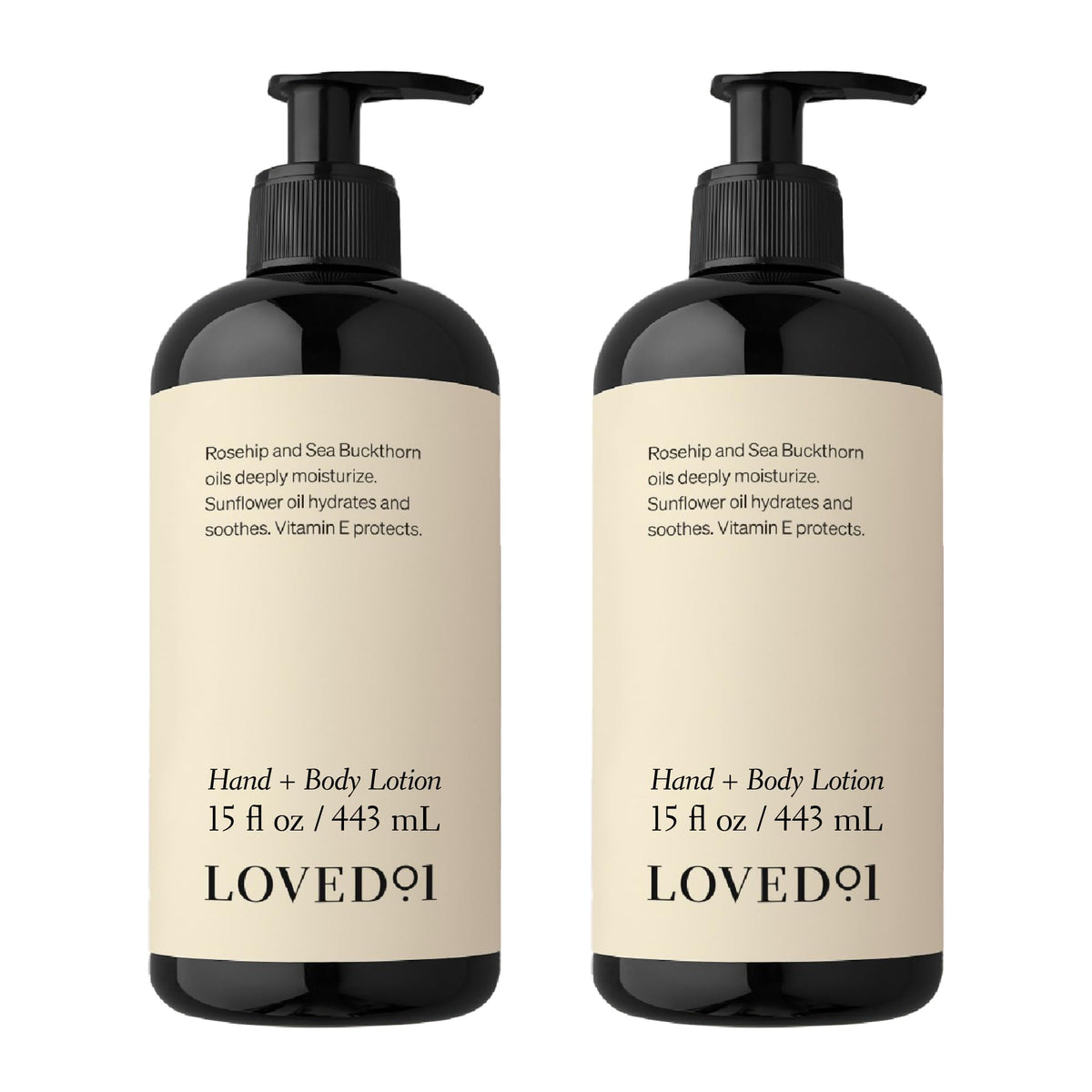 Loved01 Hand & Body Lotion with rosehip and seabuckthorn oils for hydrated skin