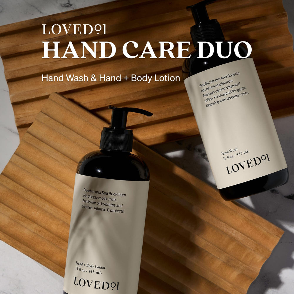 Loved01 Hand Wash lavender scent note on bottle