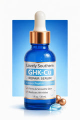 Lovely Southern GHK-Cu serum bottle for advanced skin rejuvenation.