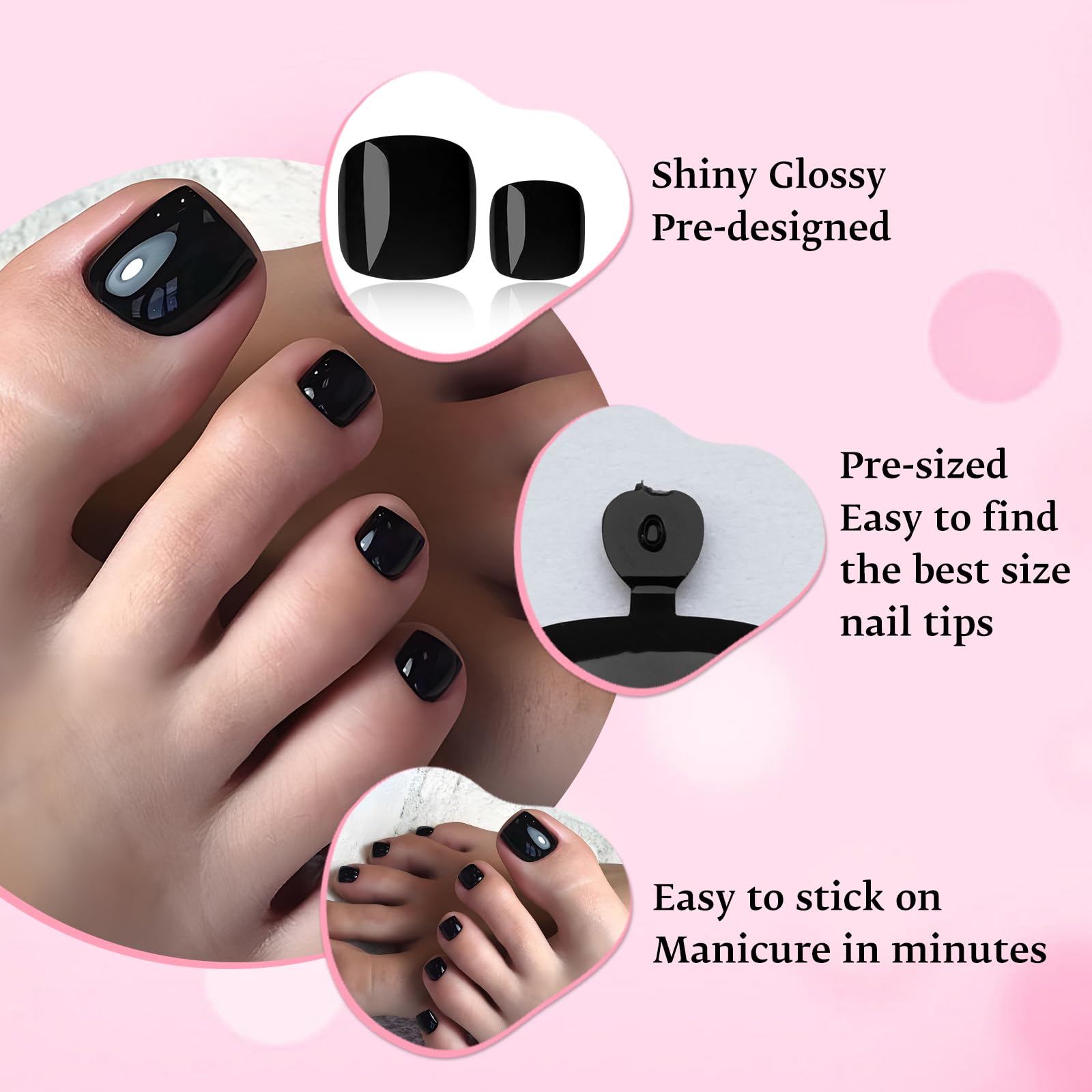LoveOurHome glossy black finish complements outfits for events or everyday wear.