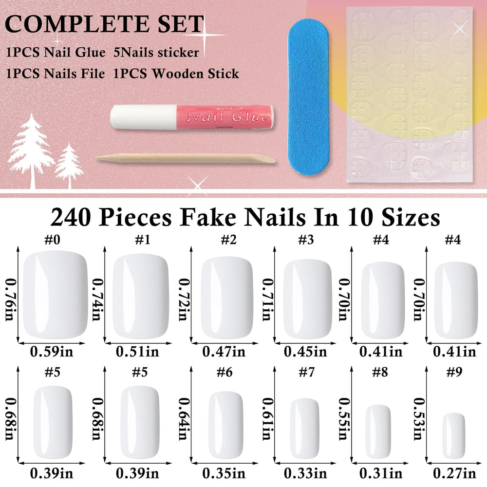 LoveOurHome press-on nails kit with glue included for easy DIY nails.