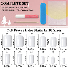 LoveOurHome press-on nails kit with glue included for easy DIY nails.