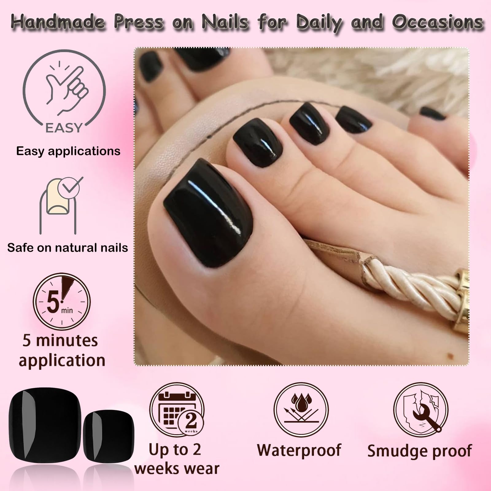 LoveOurHome ready-to-wear toe nails save salon time and drying wait.