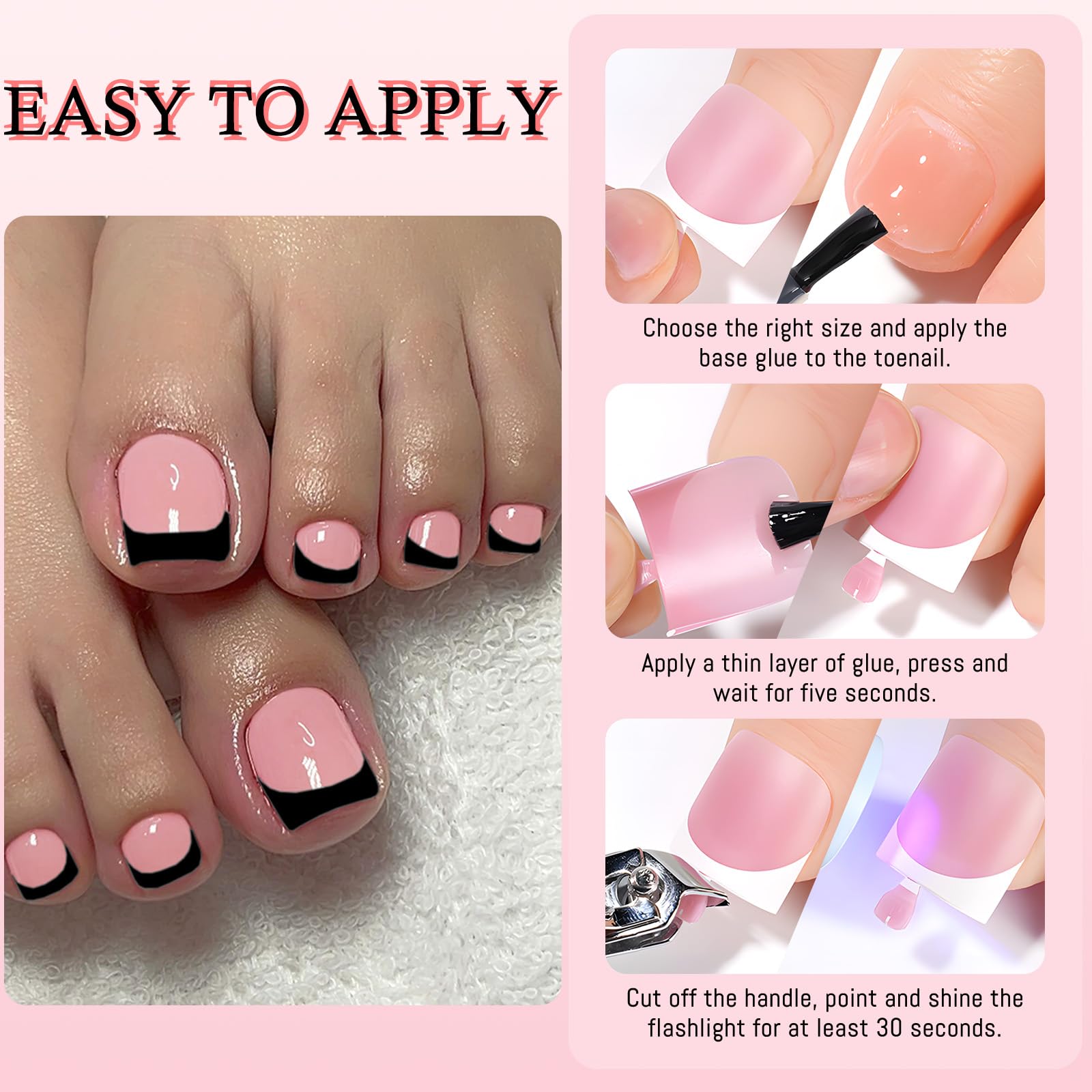 LoveOurHome wooden stick helps position and press-on nails securely