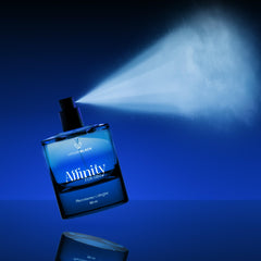 LOVERY Affinity for Him top notes highlight green mandarin and bergamot for an inviting opening