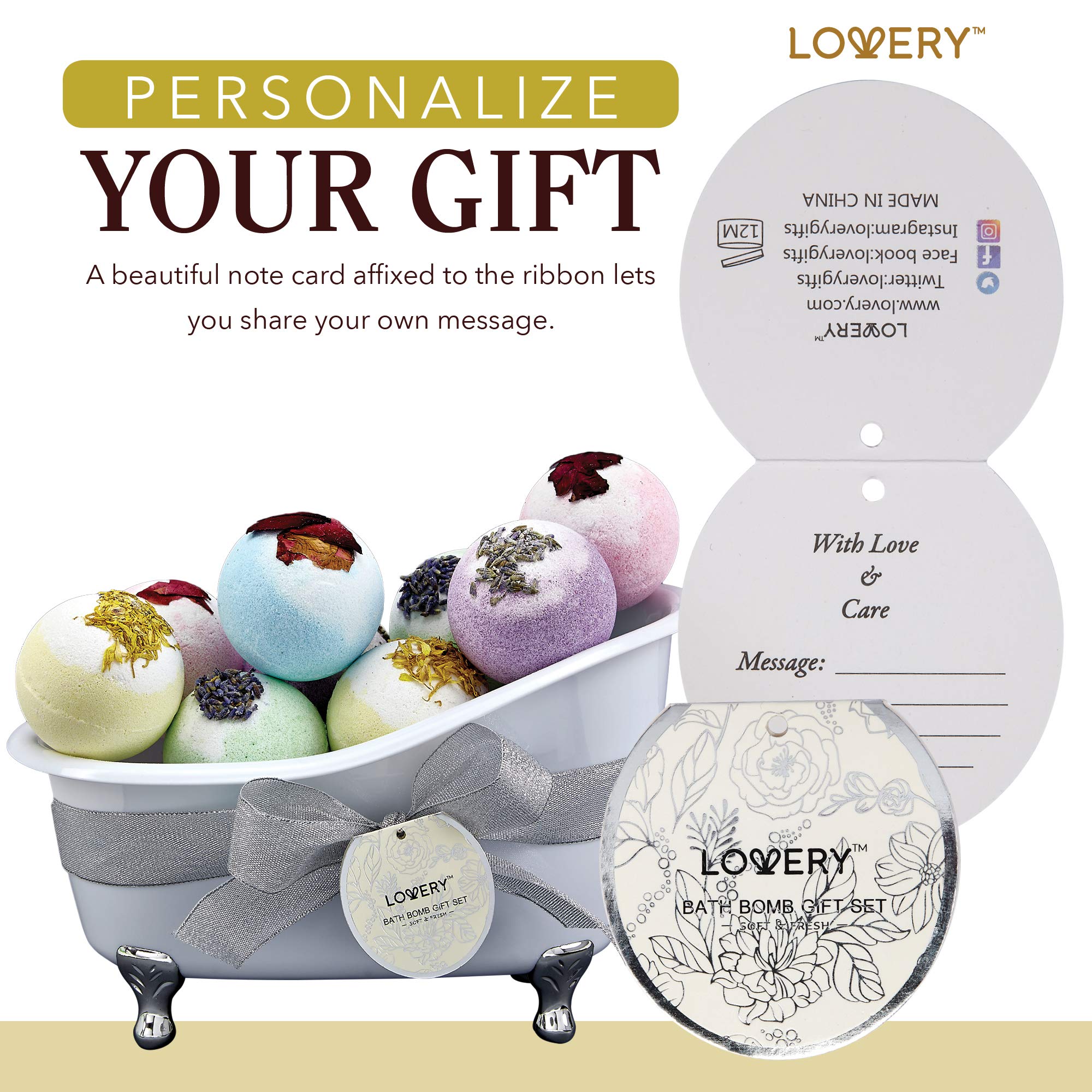 Lovery blue ocean bliss bath bomb for a refreshing ocean scent.