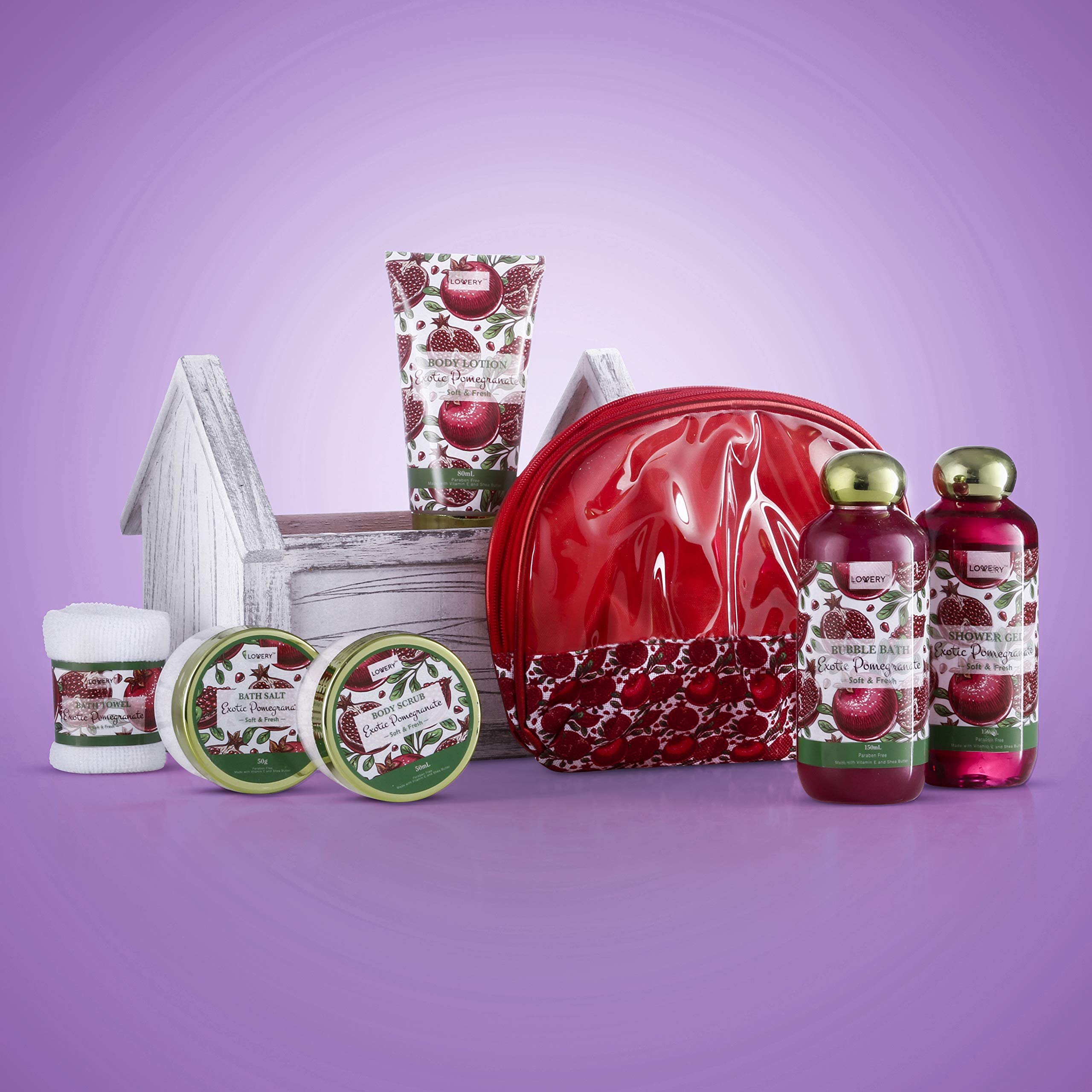LOVERY bubble bath in gift basket delivering silky spa-like bubbles