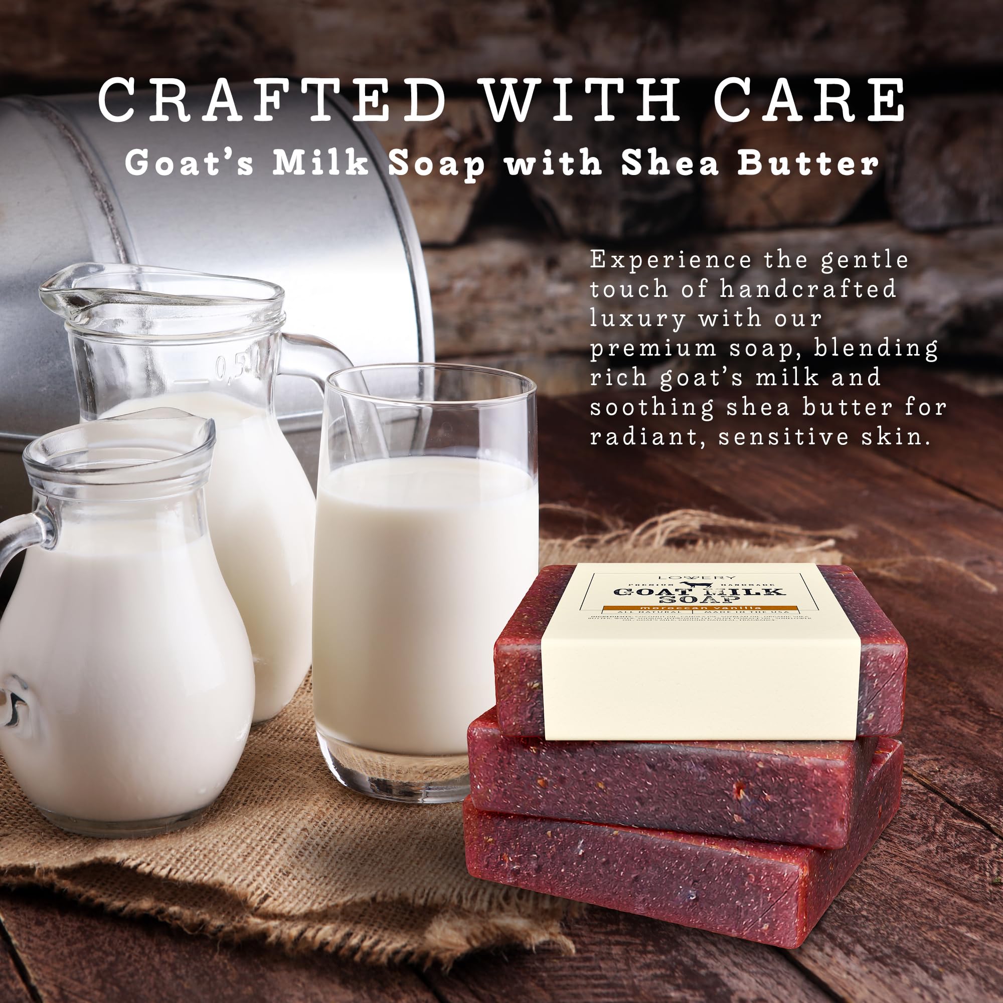 LOVERY soap for sensitive skin hydrates without harsh chemicals
