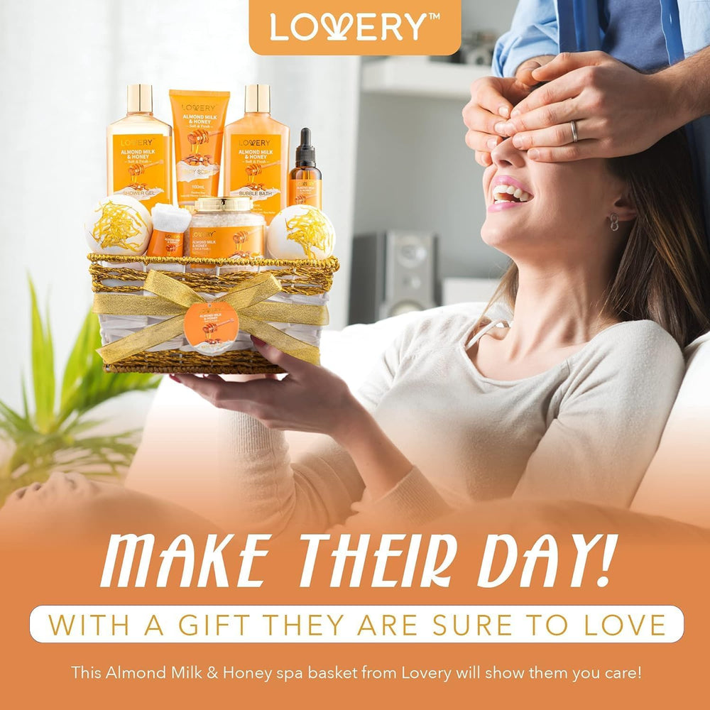 LOVERY hand towel in gift basket adds a finishing pampering touch