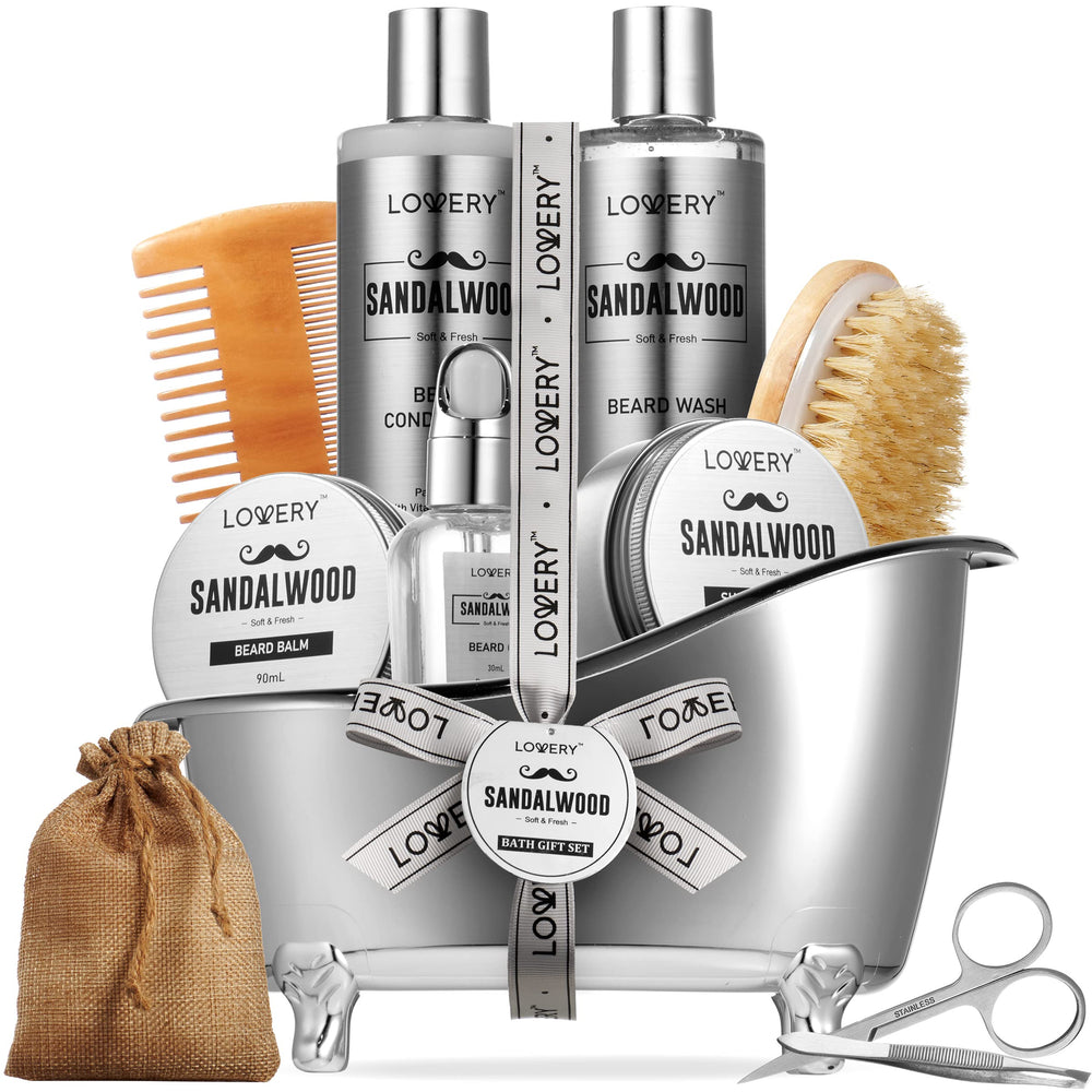 Lovery sandalwood beard wash bottle for a refreshing cleanse and hydrated beard
