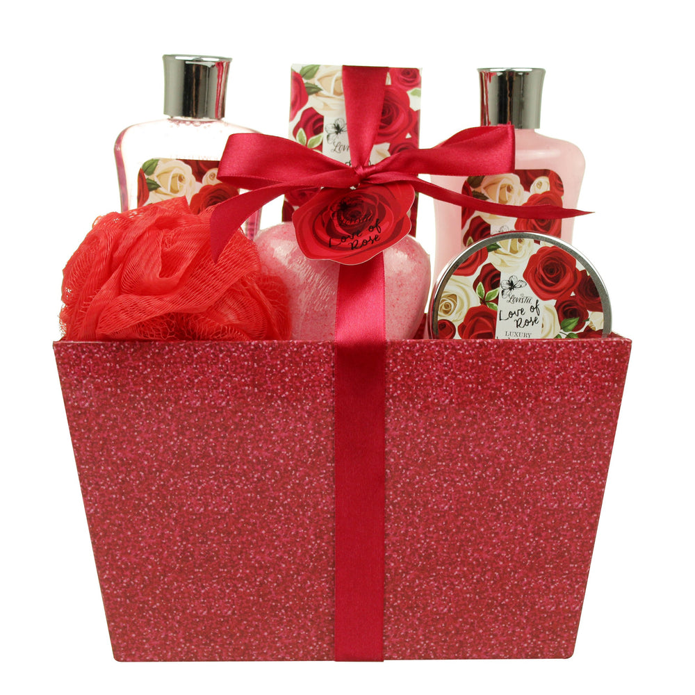 LOVESTEE Love of Rose shower gel bottle for a mood-boosting morning cleanse.
