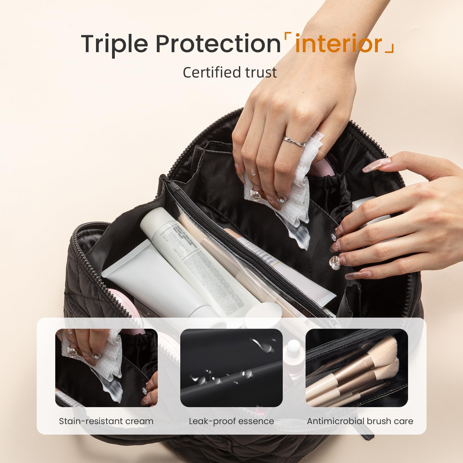 LOVEVOOK puffer waterproof fabric bag protecting contents during travel