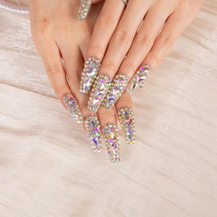 LOVFUL hands applying press-on nails in seconds for a salon-quality at-home look.