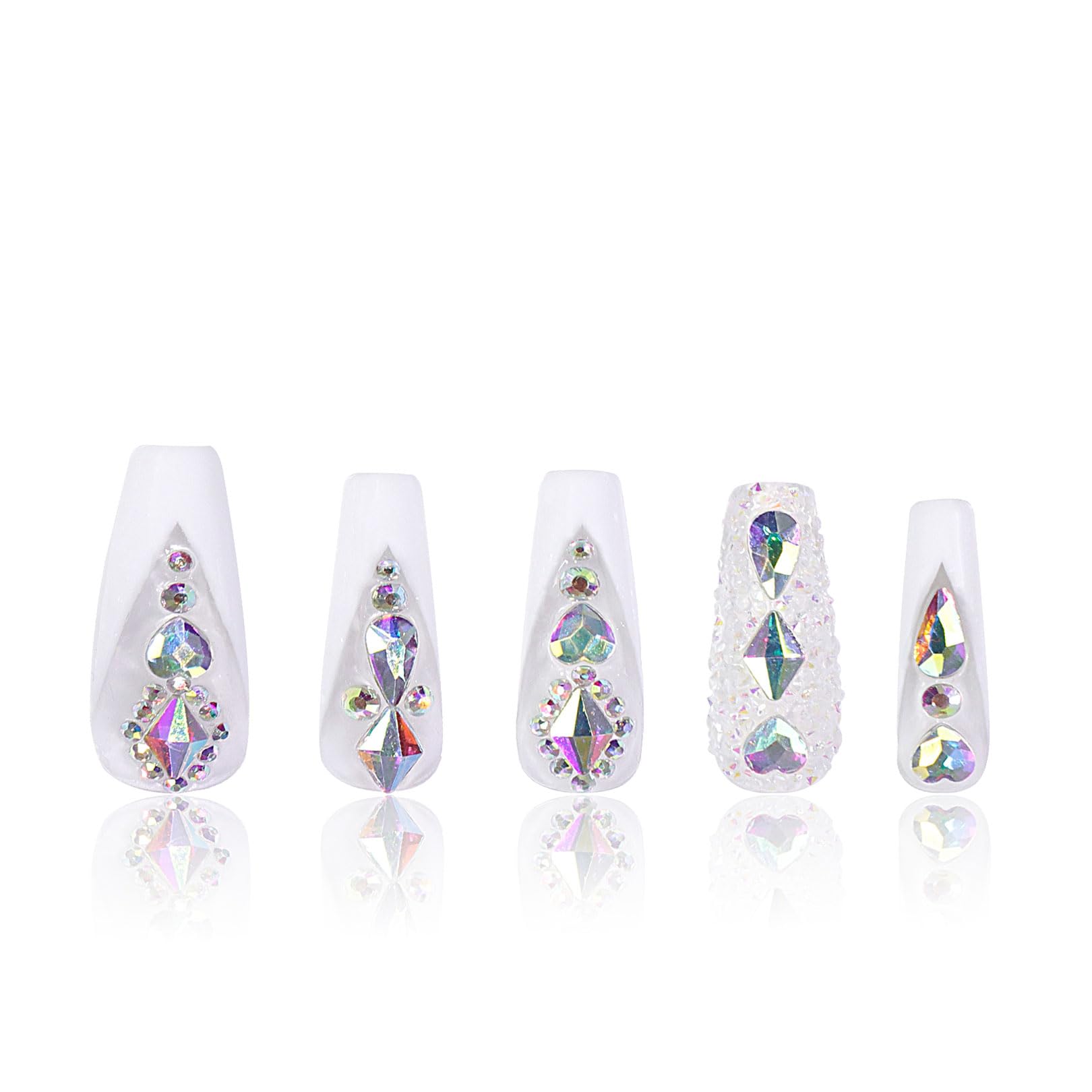LOVFUL Aurora Light full crystal nails with dazzling coverage and reusable wear