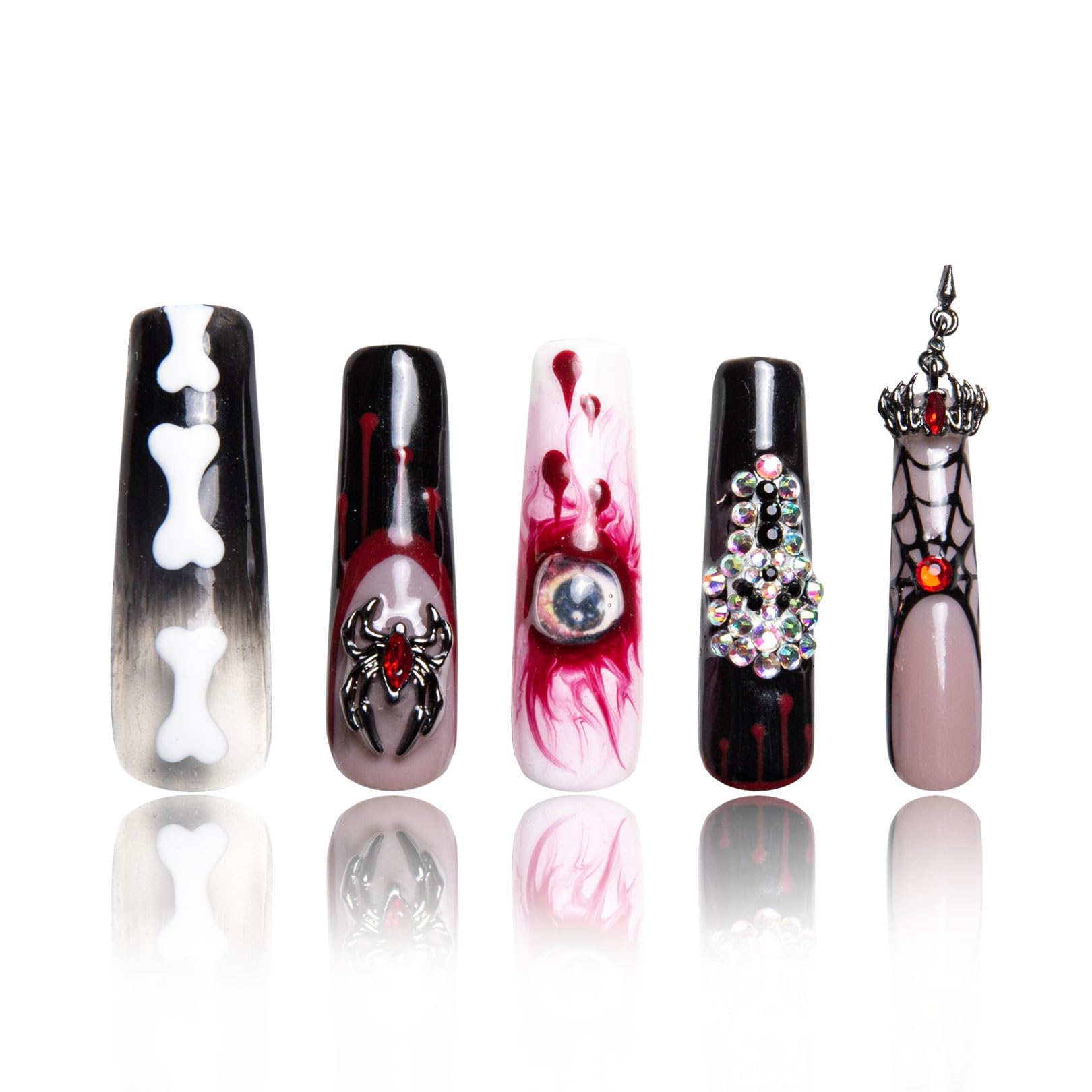 LOVFUL Final Destination nails with full crystal coverage for a luxe look