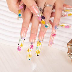 Lovful Flora square long 2.2 inch nails for modern, chic style.