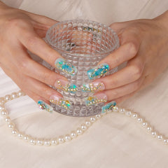 LOVFUL Full crystal coverage nails add radiant sparkle for special occasions.