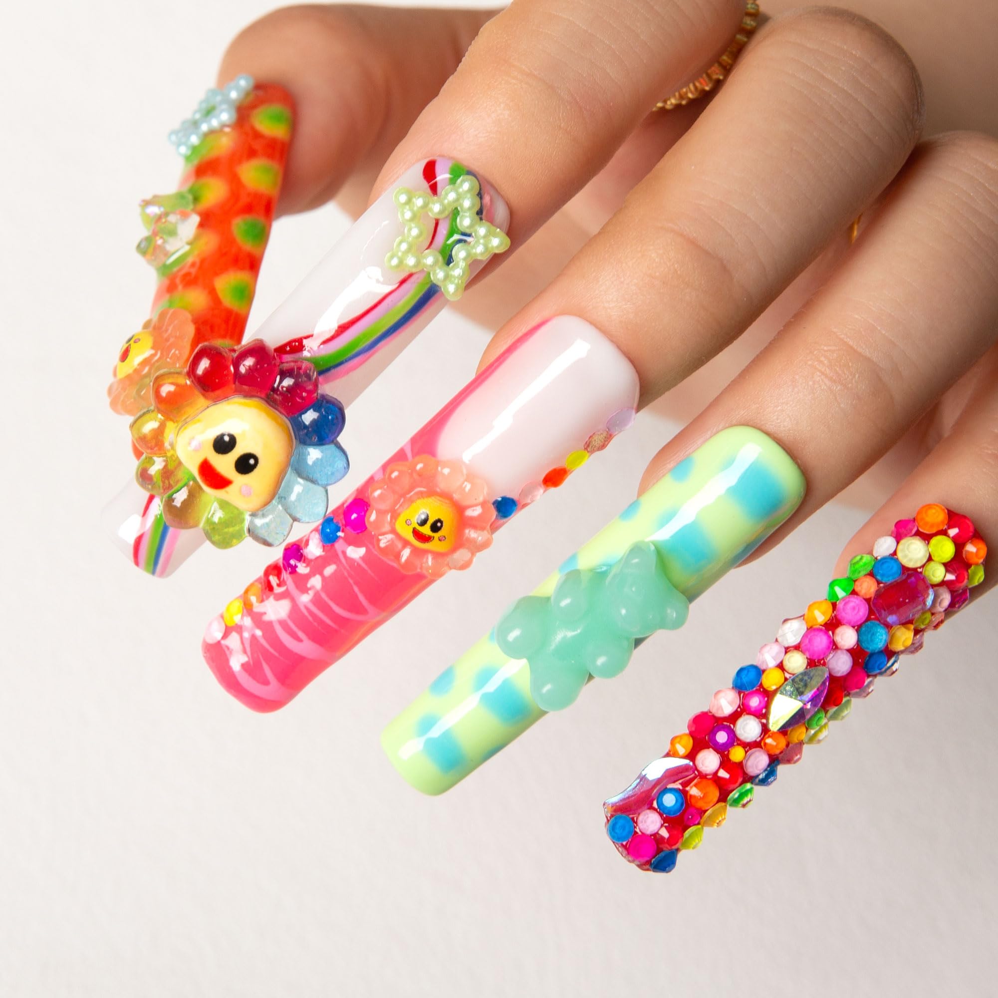 LOVFUL handmade press-on nails in vivid colors for weddings and everyday glam.