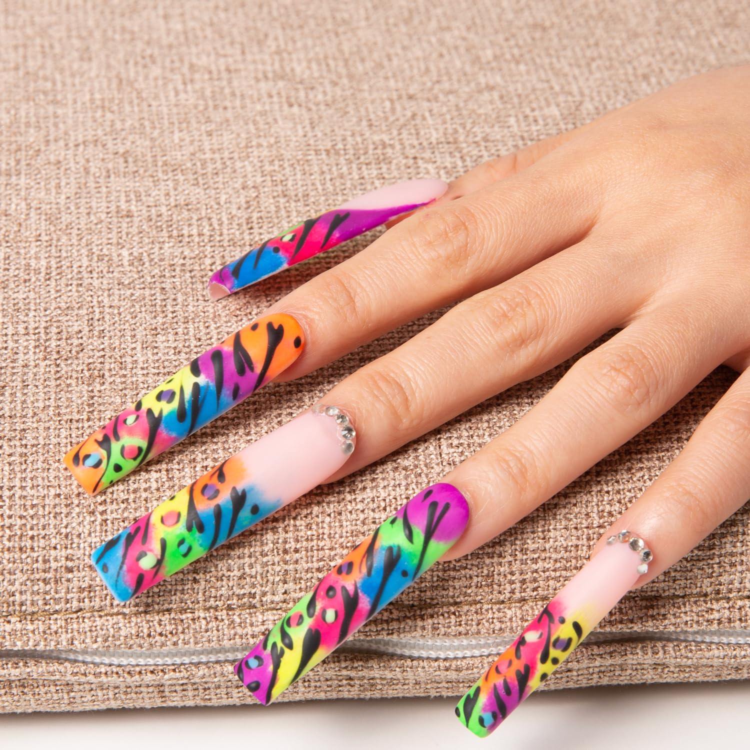 LOVFUL Illusion nails on hand showcase quick at-home application.