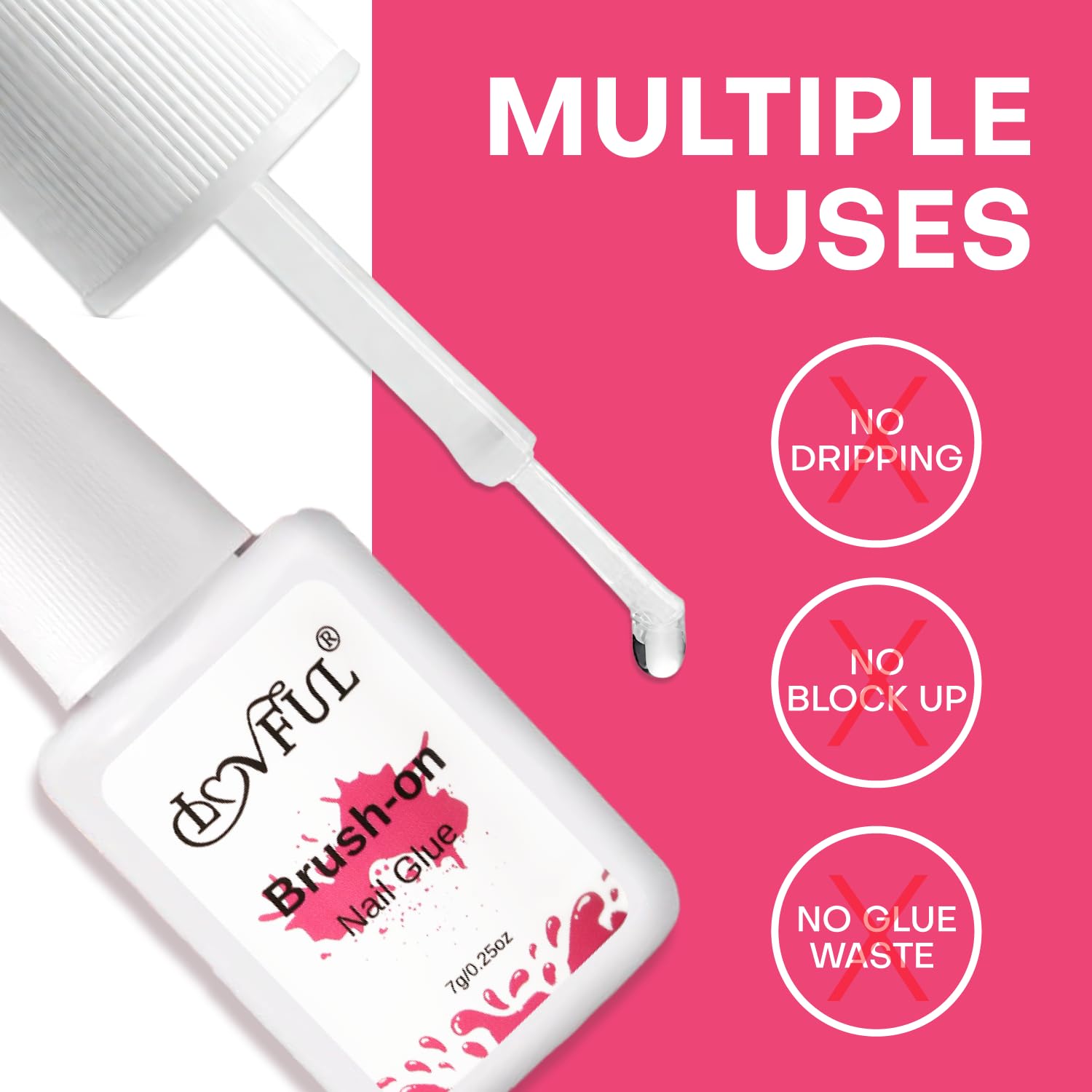 LOVFUL 7g bottle packaging suitable for multiple nail projects.