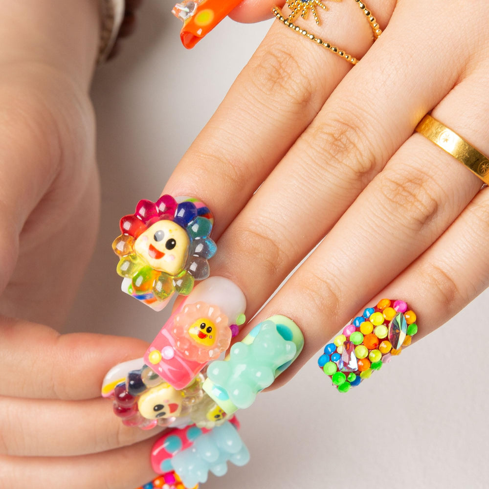 LOVFUL trend-inspired colors and shapes showcased on nails for versatile styling