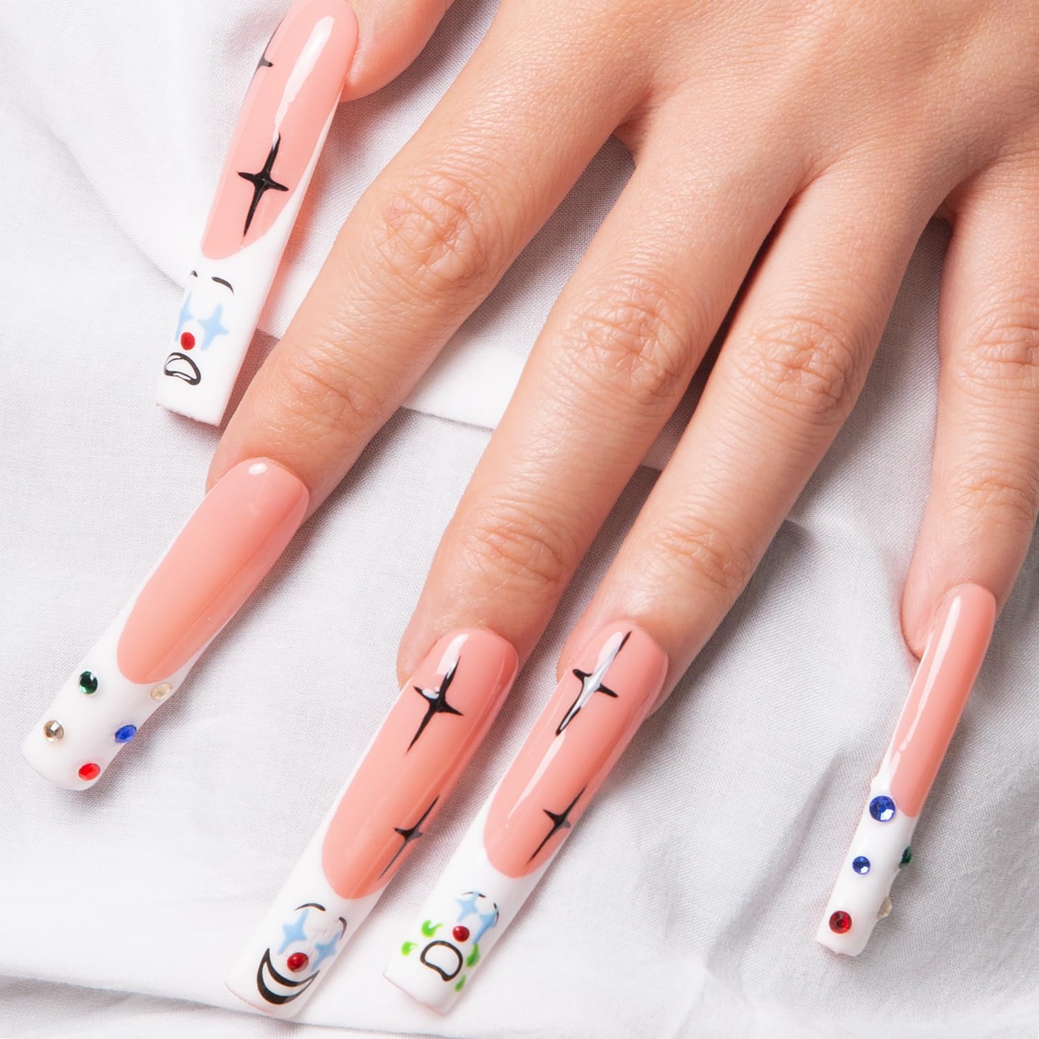 LOVFUL clown nails artistic design for statement looks