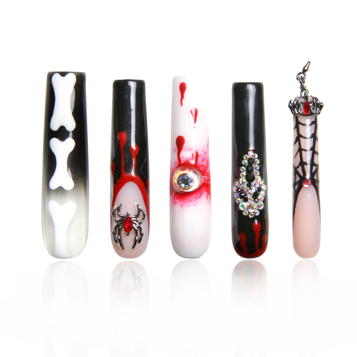 LOVFUL Final Destination crystal-detail nails offer premium sparkle for special occasions