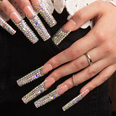 LOVFUL square long 2.2in nails offer a chic salon finish at home.