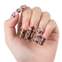 Lovful square classic press-on nails with 1.3 inch length for versatile wear.