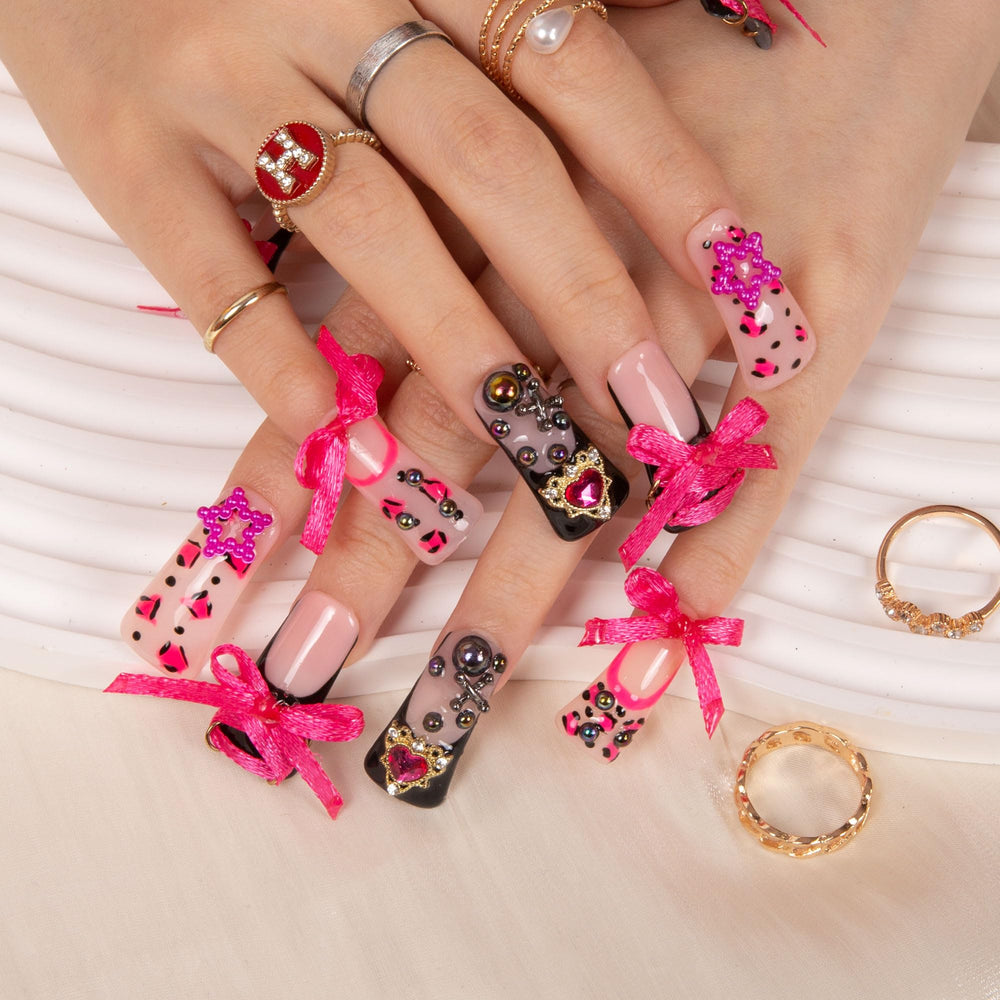 LOVFUL The Sweet Guardian nails during application highlight quick, salon-quality results at home