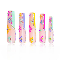 LOVFUL Wild Blooming nails with crystal detail for premium sparkle