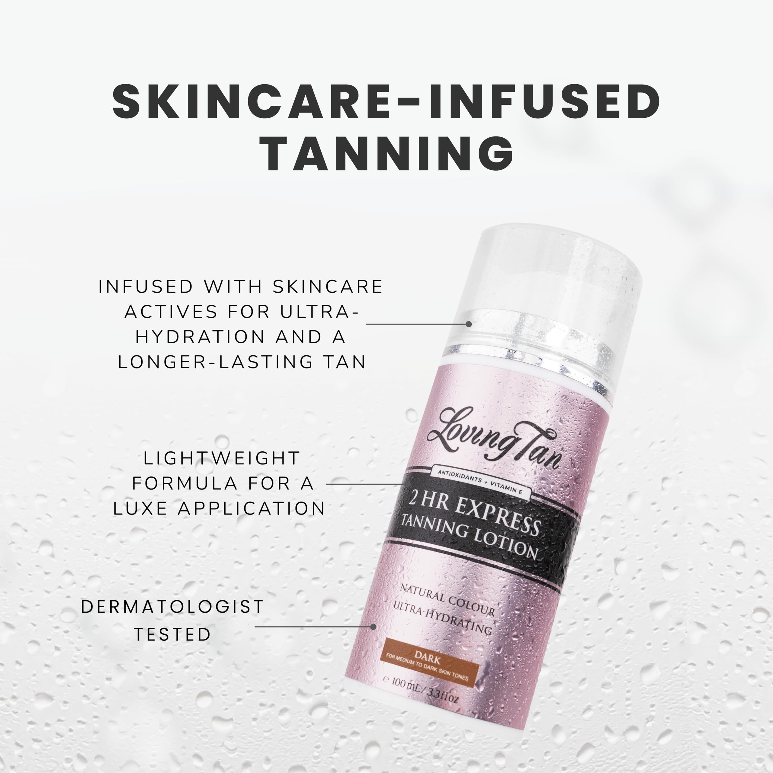 Loving Tan colour guide swatch showing streak-free application.