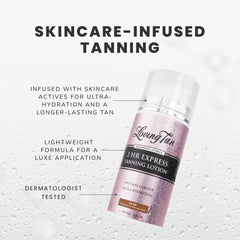 Loving Tan colour guide swatch showing streak-free application.