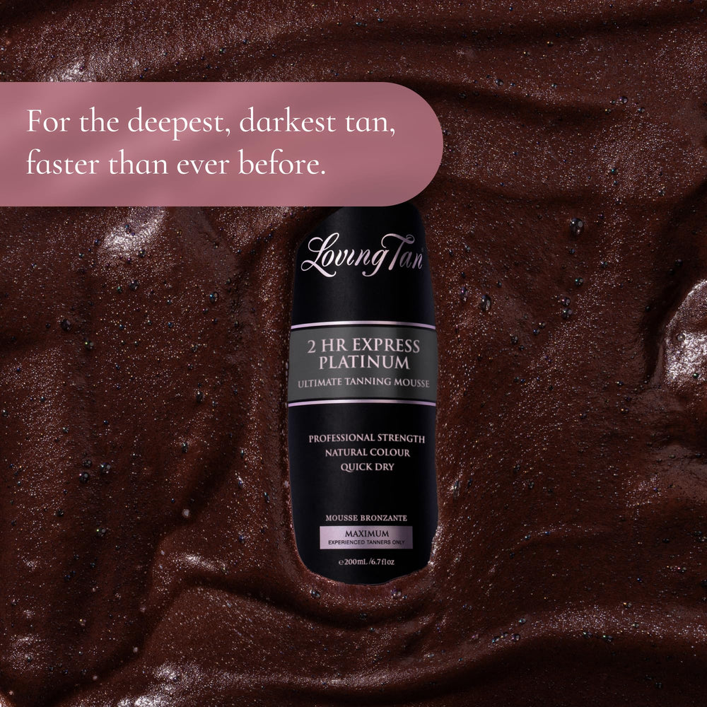 Loving Tan Platinum 2 HR Express mousse nourishes skin with hydrating ingredients
