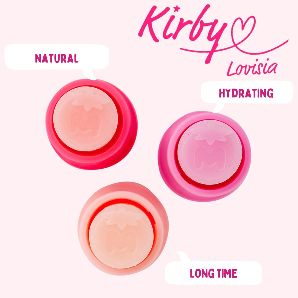 Collectible Kirby design enhances display in makeup bags.