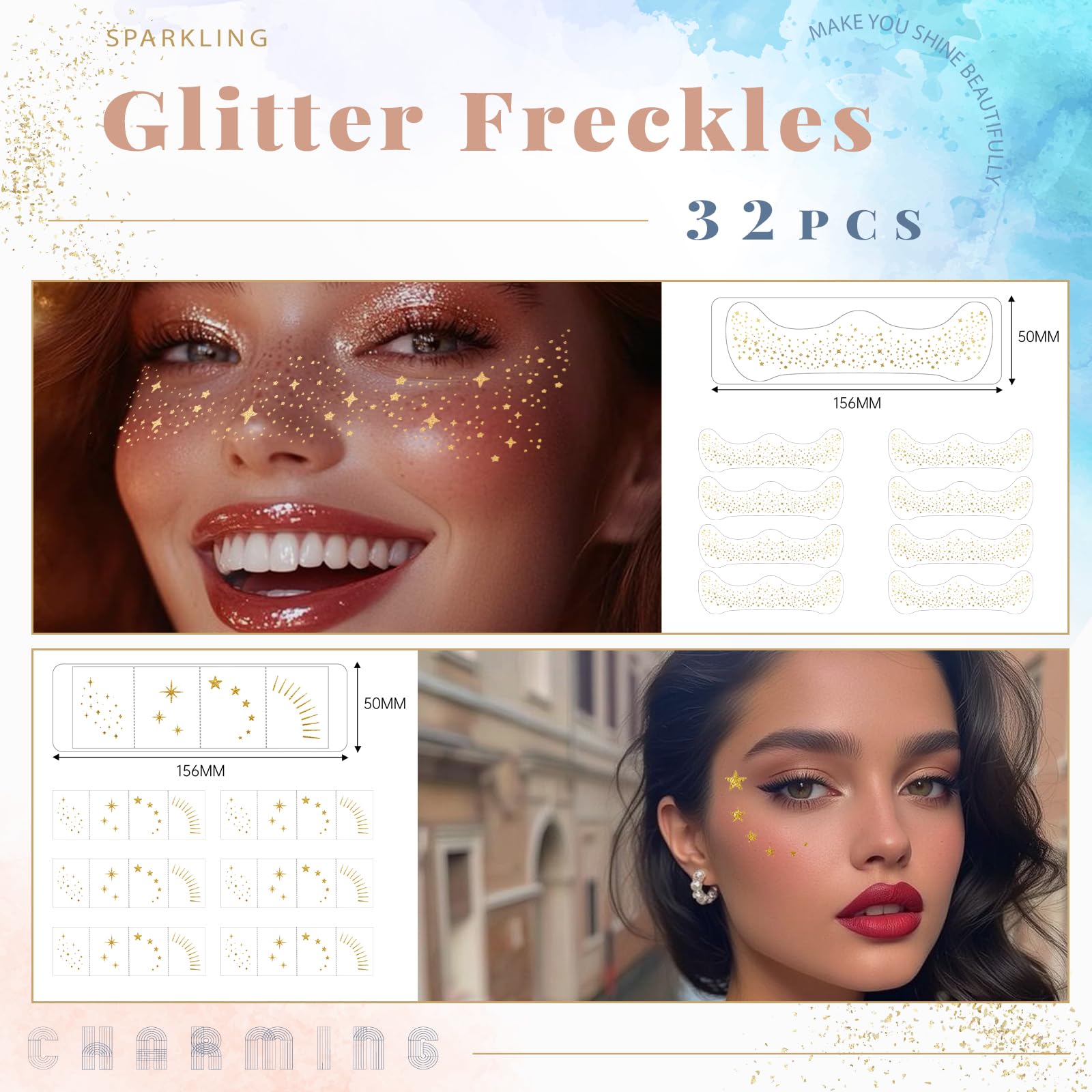 LOVLOV Glitter Freckles big pattern classic 02 adds shimmering festival flair