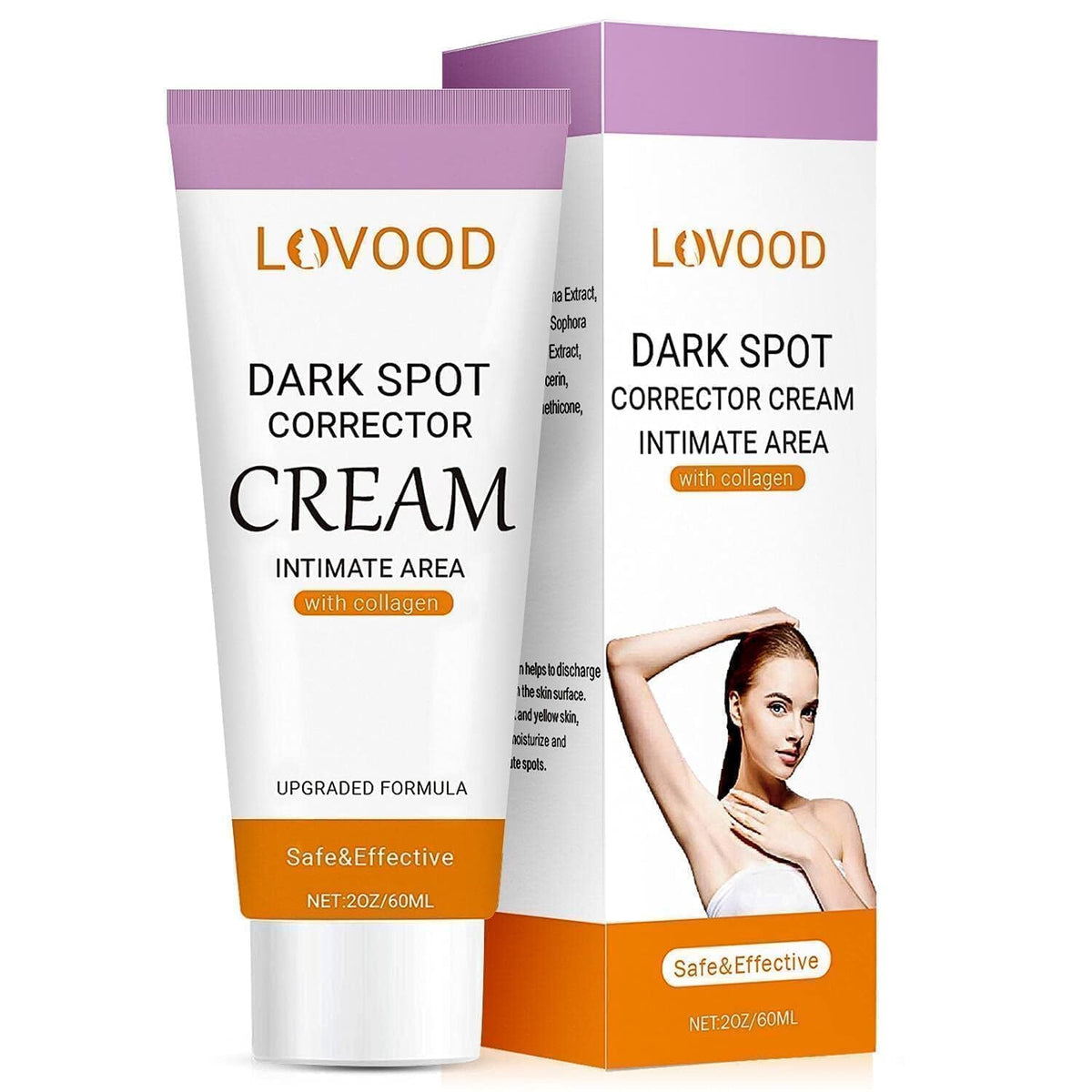 LOVOOD Dark Spot Corrector on underarms for smoother, even-toned skin.