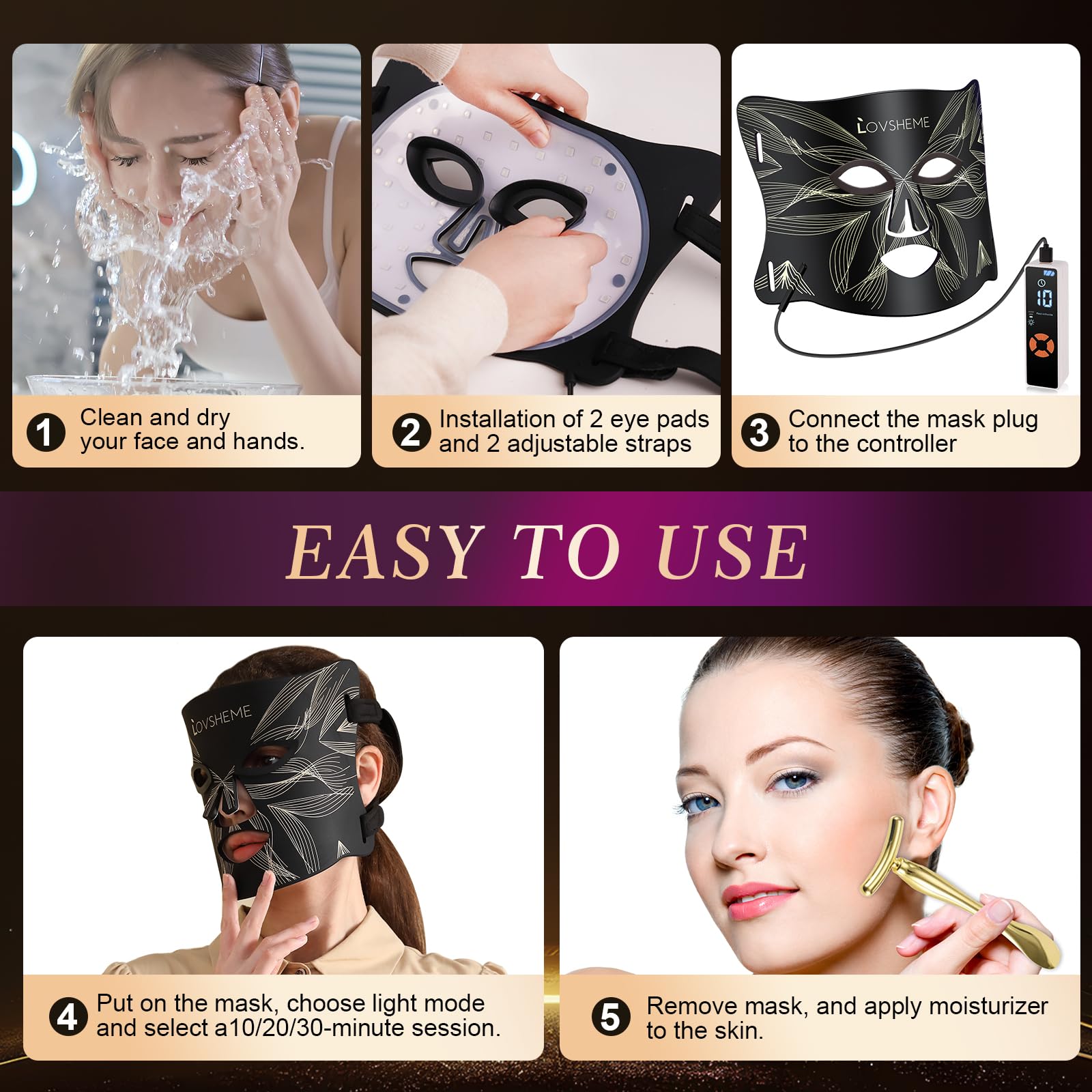 Lovsheme compact device enabling quick 10 minute skincare sessions.