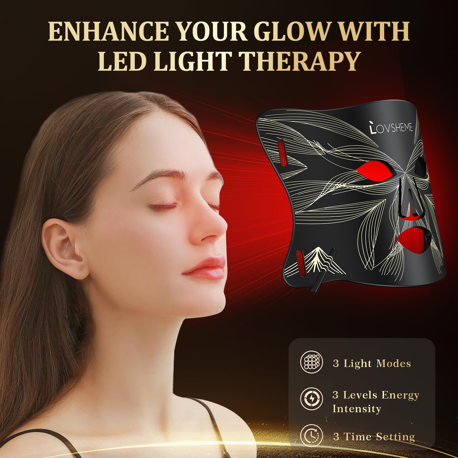 Lovsheme mask with remote control for easy at home use.