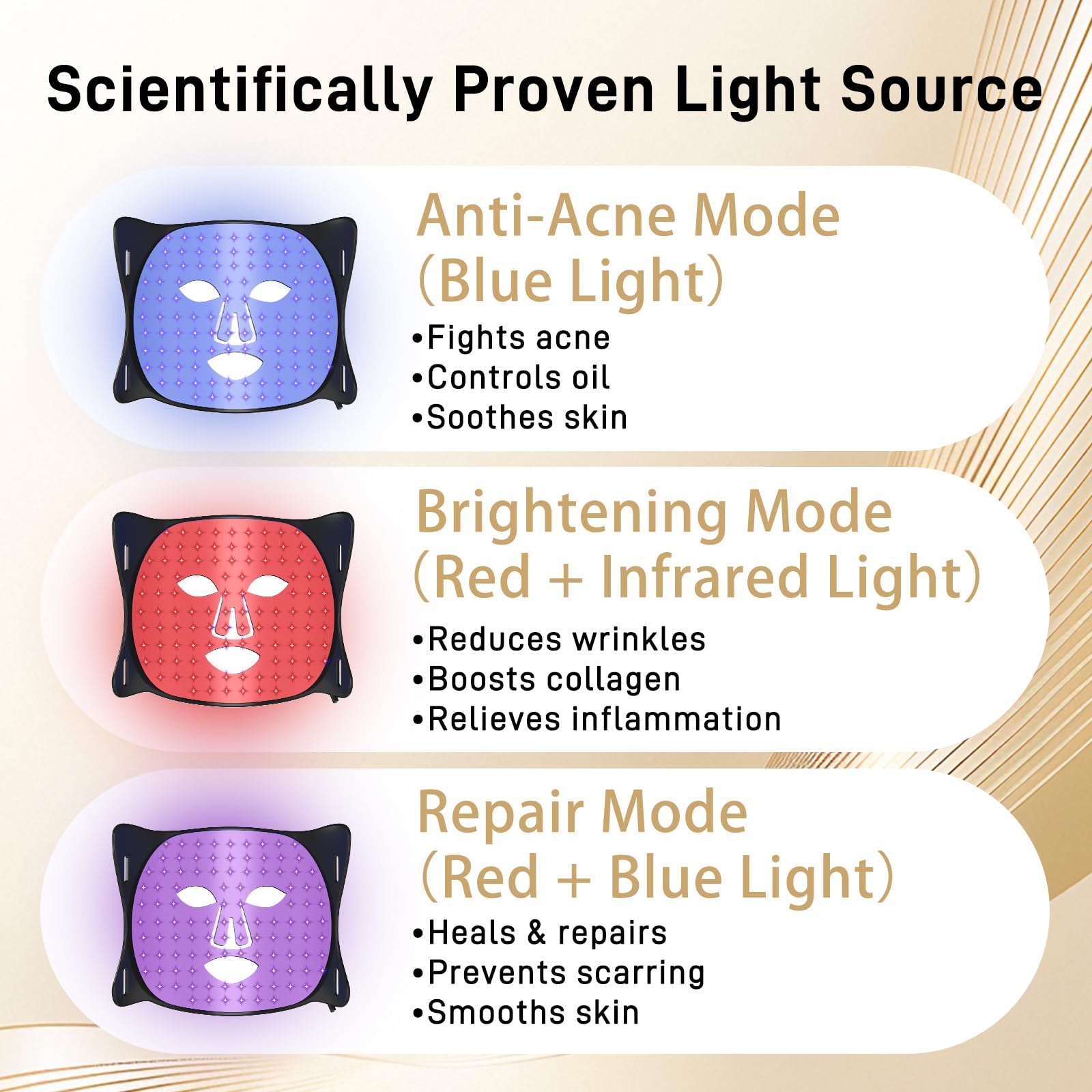 Lovsheme red light mask eye protection removable for safe, comfortable use.