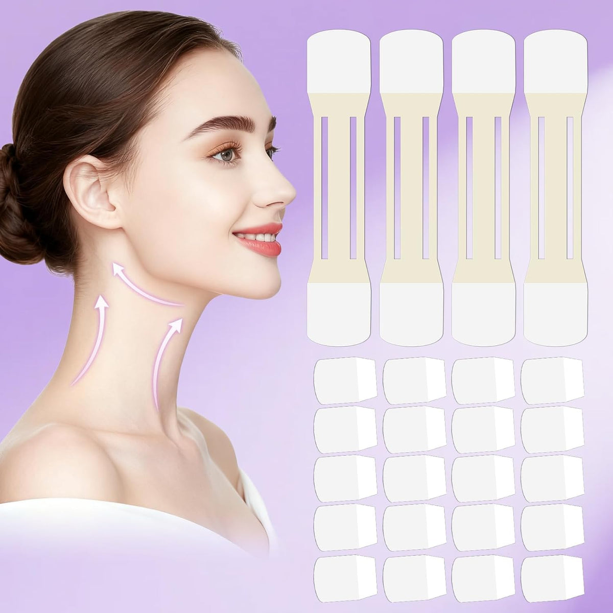 Loxbcin neck tape invisible application blends with skin for a natural lift